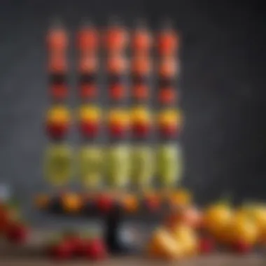 Fruit Skewers: A Fresh Twist on Party Snacks Colorful fruit skewers served on a decorative stand