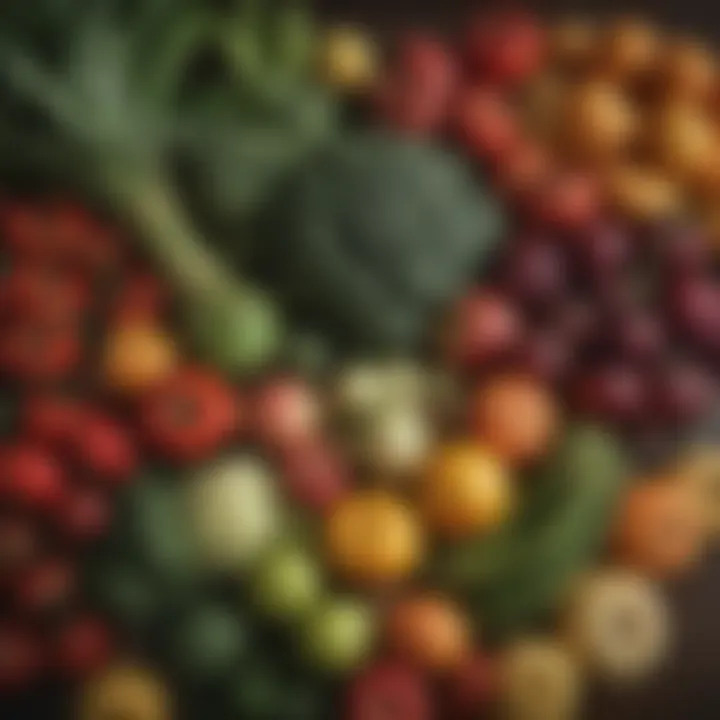 An assortment of fresh local produce from Norfolk's farmers markets.