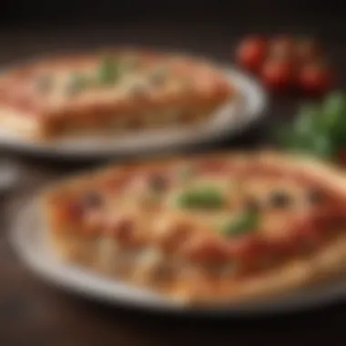 Fusion of Two Italian Classics An artistic representation of pizza and lasagna fusion