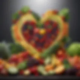 An assortment of fresh fruits and vegetables showcasing the DASH diet principles