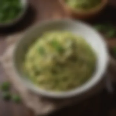 Zucchini Noodles with Pesto: A Low-Carb Delight An elegant plate of zucchini noodles topped with pesto