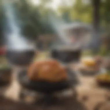 Setup for Safe Outdoor Frying Equipment setup for deep frying a turkey outdoors