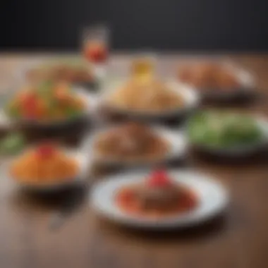 Sample plate with portion sizes for diabetic meal planning