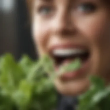 Leafy greens promoting oral hygiene