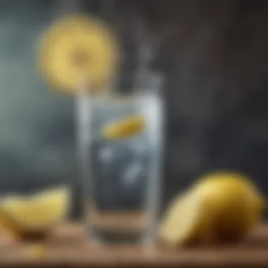 Hydration Strategies for Alleviating Constipation A refreshing glass of water with lemon