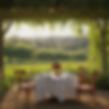Charming Al Fresco Dining Among the Vines Charming outdoor dining setup among the vines