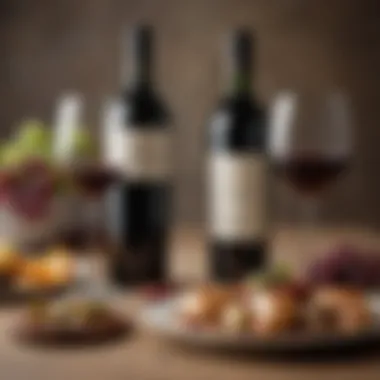 Exquisite Wine Pairing Presentation Elegant wine pairing display on a beautifully set table
