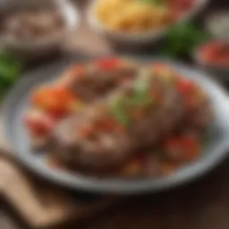 A vibrant plate of pepper steak garnished with fresh herbs