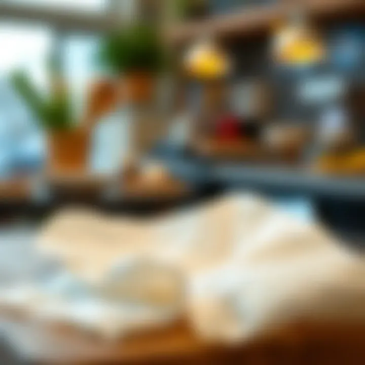 Eco-Friendly Materials in Napkins Eco-friendly materials used in pre-folded paper napkins.