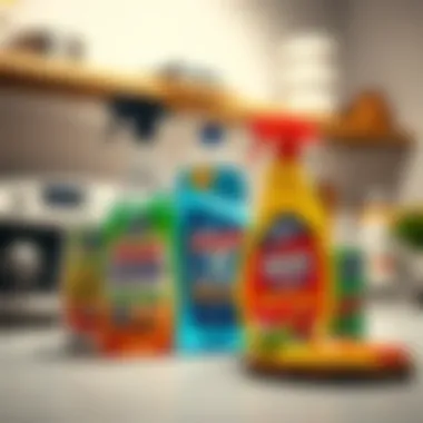 Effective Commercial Cleaners Commercial cleaning products on a countertop