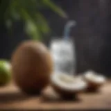 A refreshing glass of coconut water