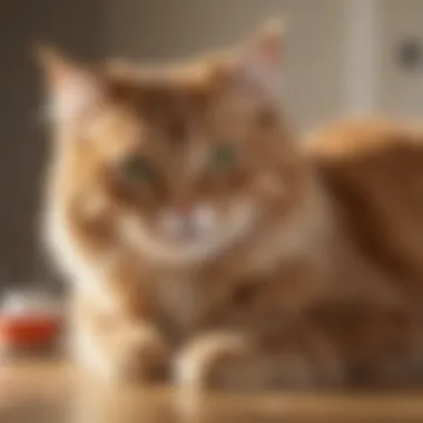 A cat being brushed to reduce shedding