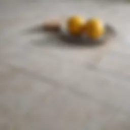 Close-up of clean tile with grout lines