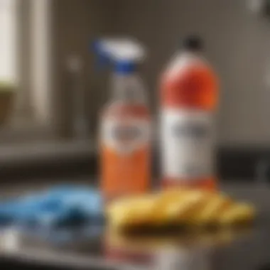 Cleaning Supplies for Stain Removal Variety of cleaning supplies for stain removal