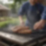 Steam cleaning a grill for optimal hygiene