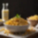 A vibrant bowl of elbow mac and cheese topped with breadcrumbs and herbs.