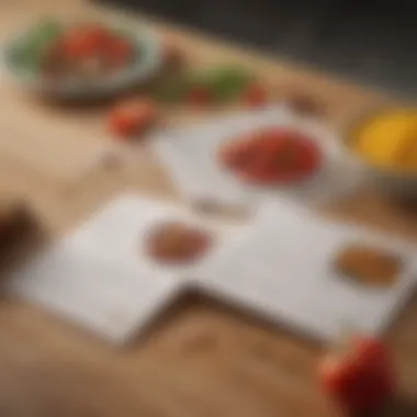 Recipe Cards with Ingredient Substitutions An elegant layout of recipe cards featuring ingredient substitutions.