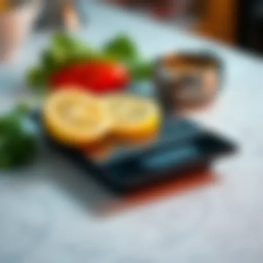 Precision in Every Gram A sleek digital kitchen scale for precise measurements