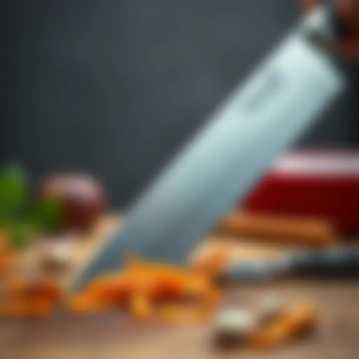 An elegant chef's knife with a sharp blade