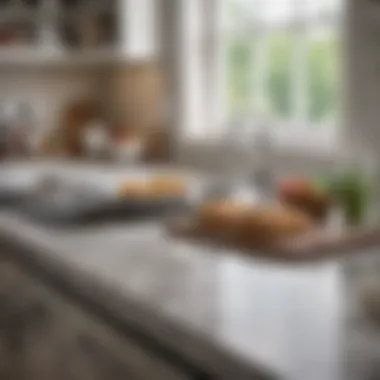 Elegant Kitchen Countertop Essentials A beautifully arranged kitchen countertop showcasing essential items for a wedding registry