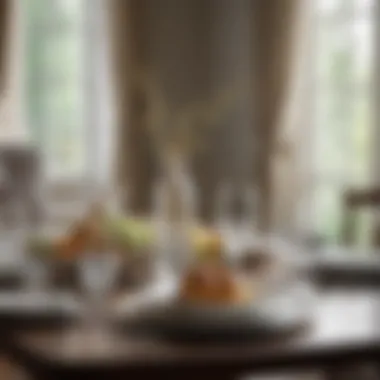 Elegant Dining Table Set for Occasions An inviting dining table set with elegant dishware and glassware for special occasions