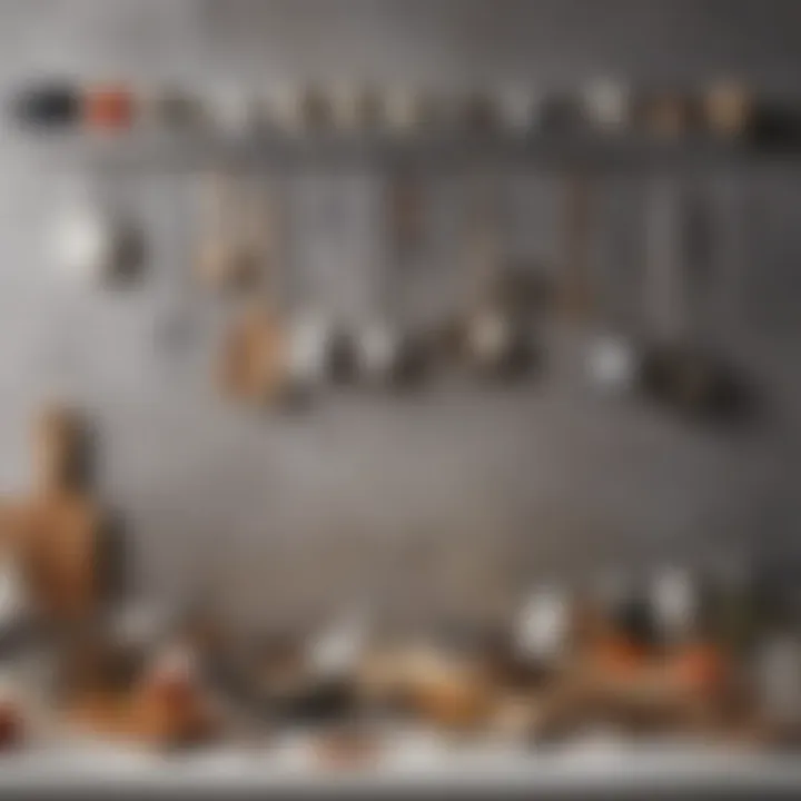 A collection of high-quality kitchen utensils and tools displayed in an organized manner