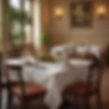 Elegant Italian Dining Setup An elegant dining setup with Italian-inspired decor