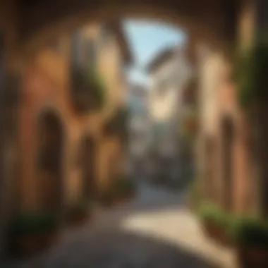 Charming Italian Village A charming Italian village showcasing traditional architecture