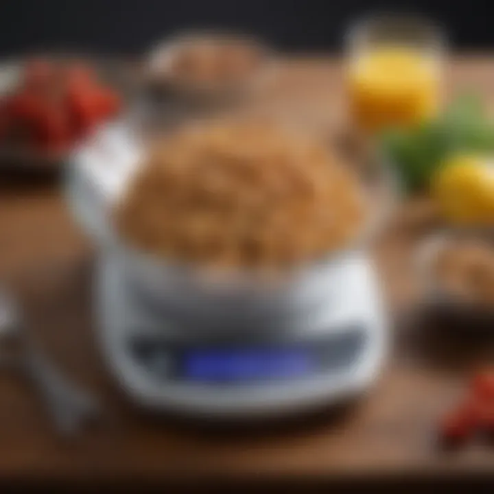 A selection of analog and digital food scales showcasing design diversity
