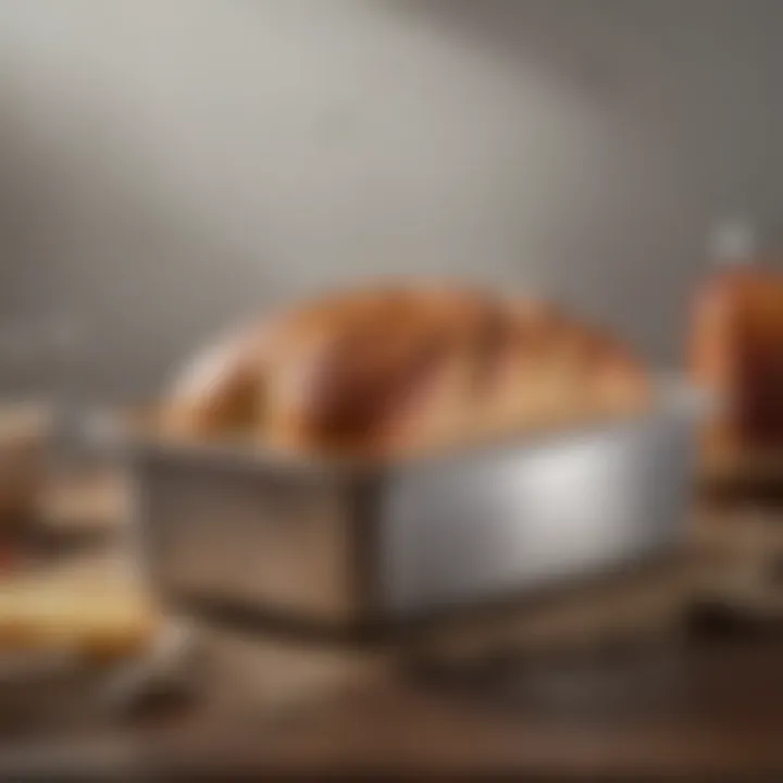 A stainless steel loaf pan emphasizing durability and safety