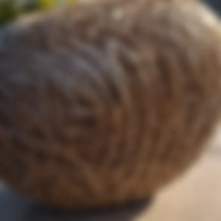 Close-up of high-quality materials used in nest patio furniture