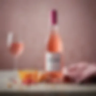 Aldi Pink Moscato bottle showcasing its charm A bottle of Aldi Pink Moscato elegantly displayed on a table