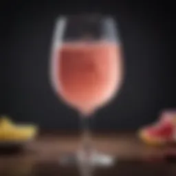 A stunning glass of Aldi Pink Moscato with delicate bubbles