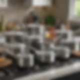 Elegant Cuisinart stainless steel cookware set showcasing durability and design