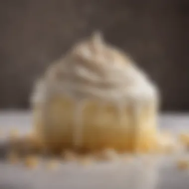 Whipped Aquafaba with Fluffy Texture A close-up of whipped aquafaba showcasing its fluffy texture
