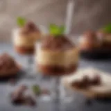 Luxurious aquafaba chocolate mousse elegantly presented in a glass