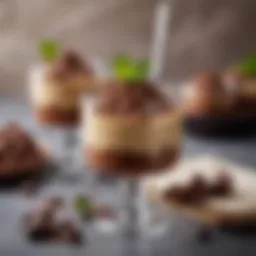 Luxurious aquafaba chocolate mousse elegantly presented in a glass
