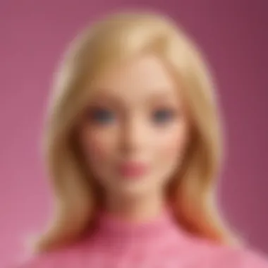 Close-up of a Barbie cake mold highlighting its unique shape and features