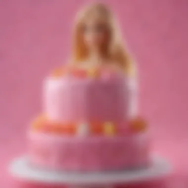 Elegant Barbie cake design showcasing intricate details and vibrant colors