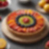 A beautifully plated fruit tart showcasing vibrant seasonal fruits.