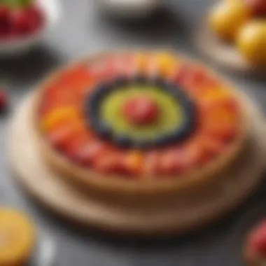 Vibrant Seasonal Fruit Tart A beautifully plated fruit tart showcasing vibrant seasonal fruits.
