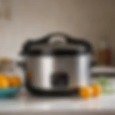 Showcasing the Modern Aesthetic of the Big Lots Slow Cooker Elegant Slow Cooker Featuring a Modern Design