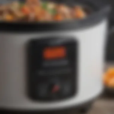 Detailing the User-Friendly Controls of the Big Lots Slow Cooker Close-Up of Slow Cooker Settings and Controls