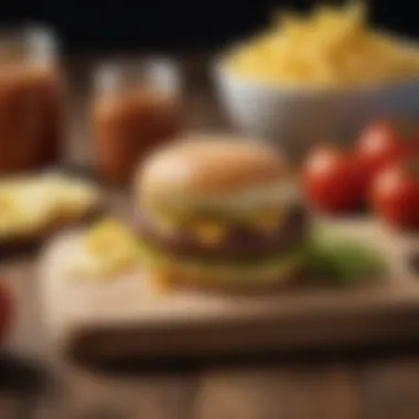 Ingredients used in Big Mac sauce displayed on a wooden table