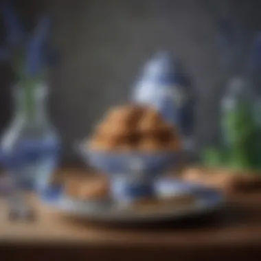 Modern Culinary Setting with Blue Willow Modern culinary setting featuring Blue Willow china