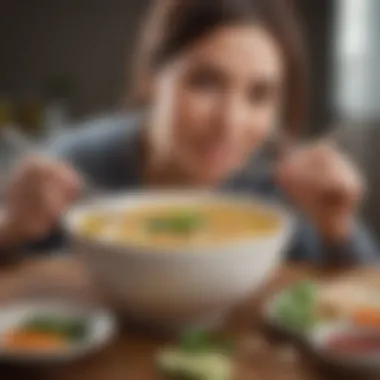 User Experience with Broth Diet A satisfied individual enjoying a warm bowl of broth