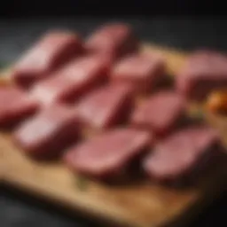 A selection of premium meat cuts displayed elegantly