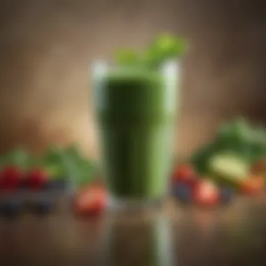 A refreshing smoothie made with leafy greens and fruits