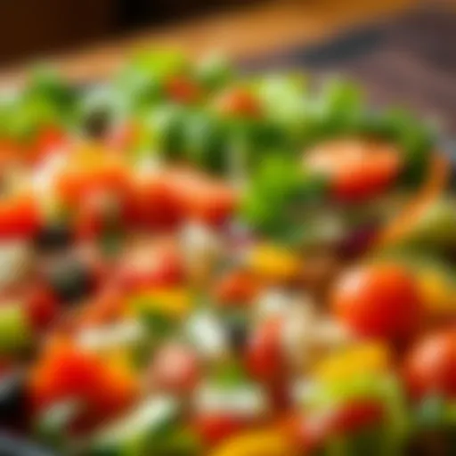 Vibrant Vegetable Salad Platter A colorful platter of assorted vegetable salads