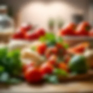 Fresh Ingredients for Quesadilla An assortment of fresh ingredients for making chicken quesadilla